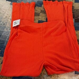 Vibrant Orange Flared Pants
